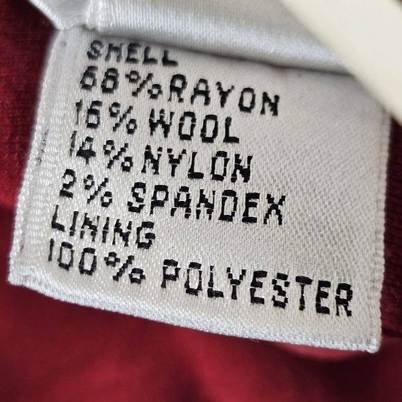 Talbots womans stretch skirt red size 20W wool blend - Picture 2 of 9